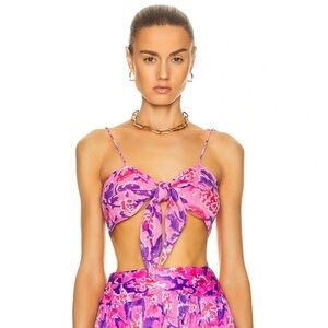 NEW ROCOCO SAND REVOLVE PRINTED BANDEAU CROP TOP